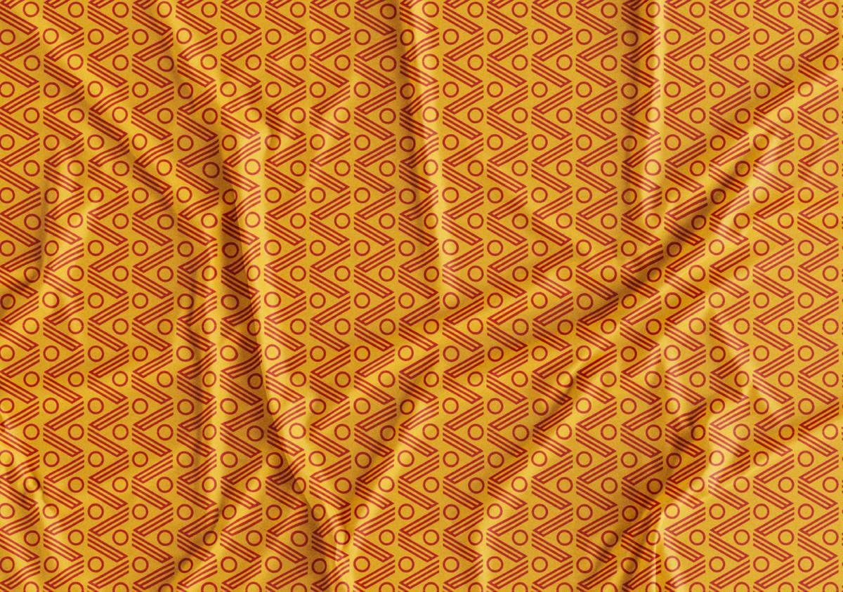 Pattern applied on fabric.