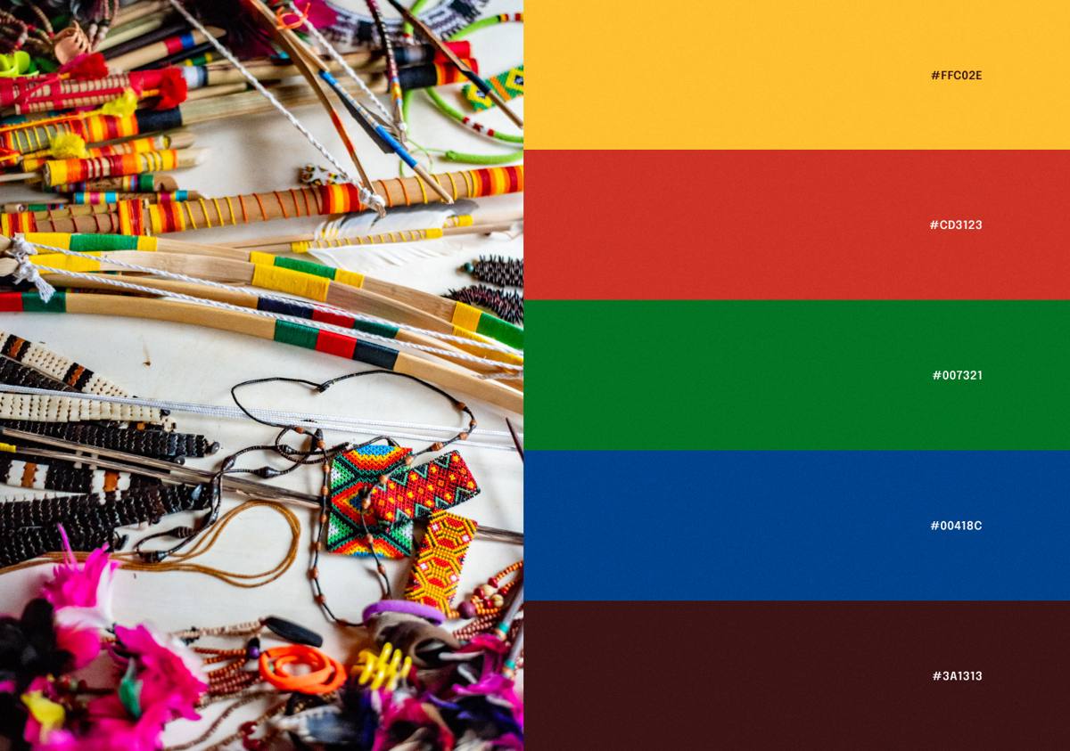 Visual identity color palette.