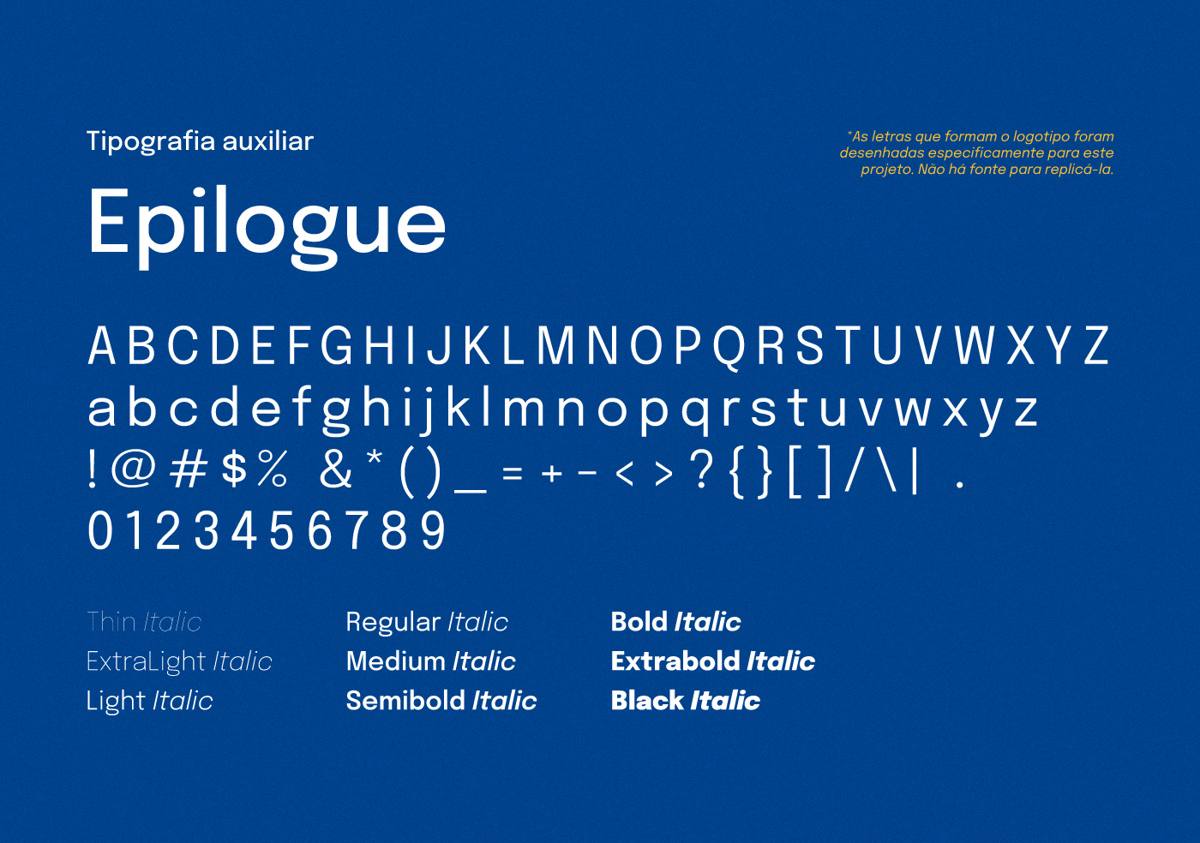 Supporting typeface: Epilogue.
