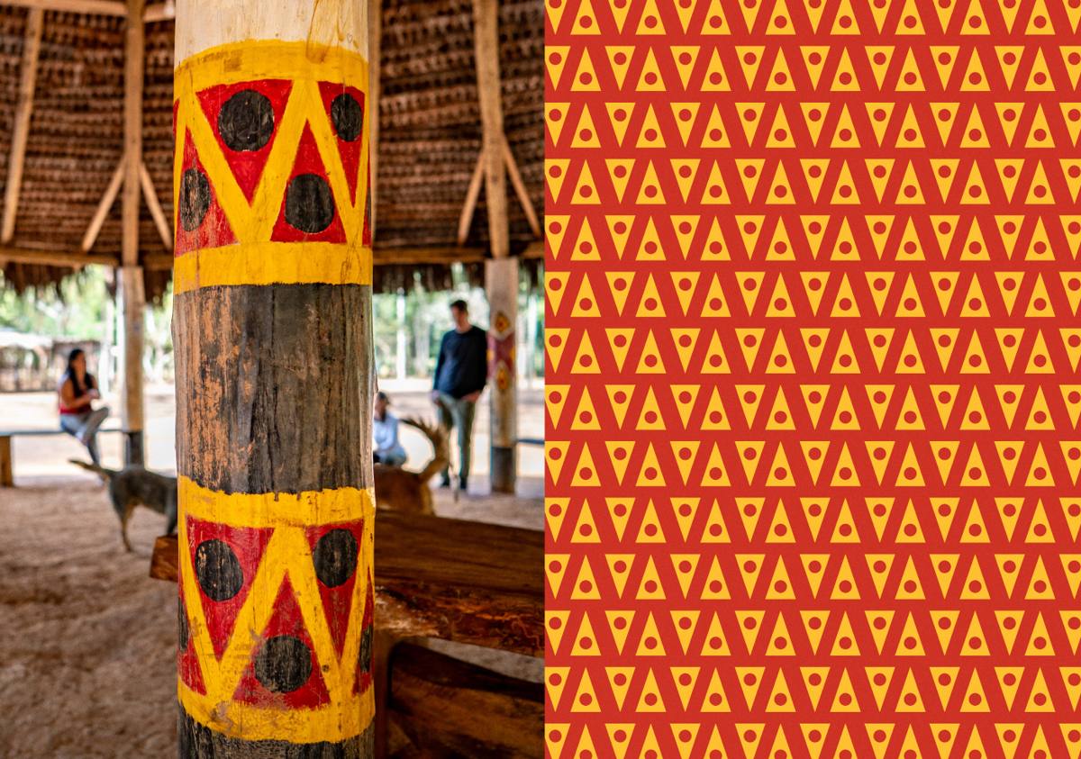 Graphic pattern of the identity.