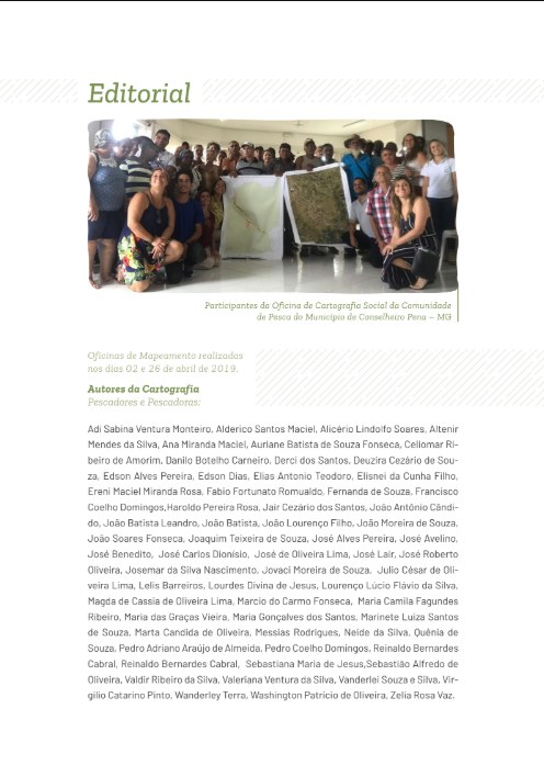 Editorial, with the participants of the mapping workshops.