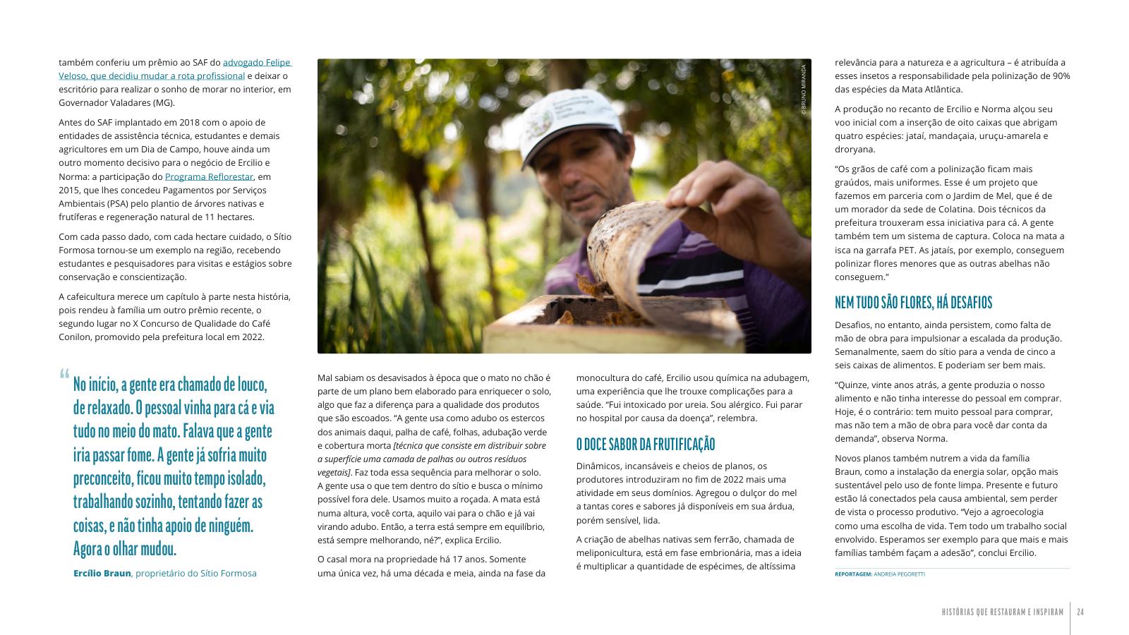 Sítio Formosa: agroforest, bees and species intercropping.